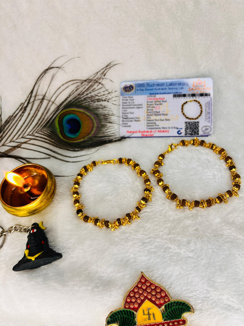 Japnam Rudraksha Rakhi Combo – Choose Rakhi for Brother, Bhai-Bhabhi, or Sister (Lab certified rudraksha)